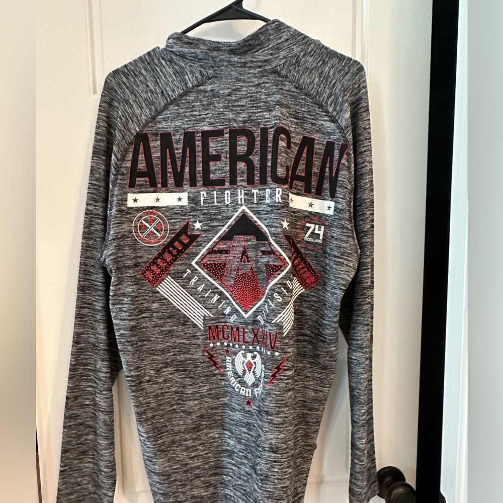 American fighter long sleeve pullover